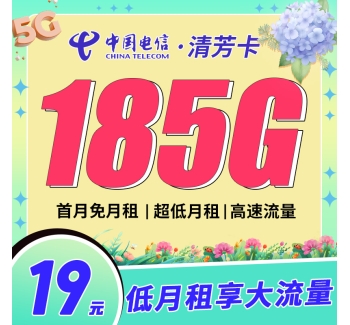 电信清芳卡19元185G